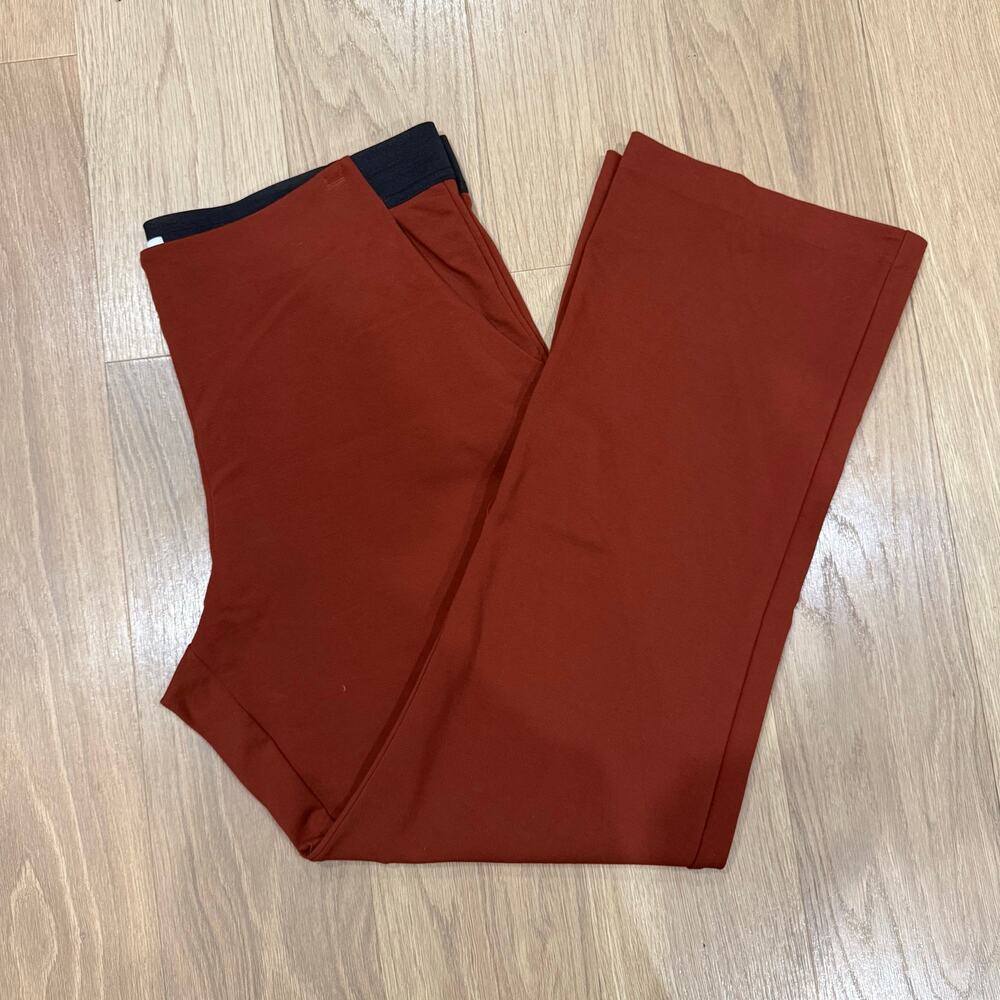 Liz Claiborne Women’s Mid-Rise Straight Leg Career Pants - Red/Rust Size XL